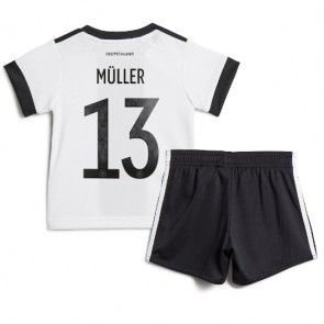 Njemačka Thomas Muller #13 Domaci Dres za Dječji SP 2022 Kratak Rukavima (+ kratke hlače)